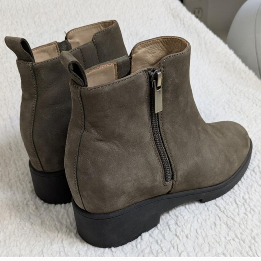 ABEO Horizon Zip Metatarsal Olive Heeled Bootie Boot Fall 6.5 - Picture 4 of 7